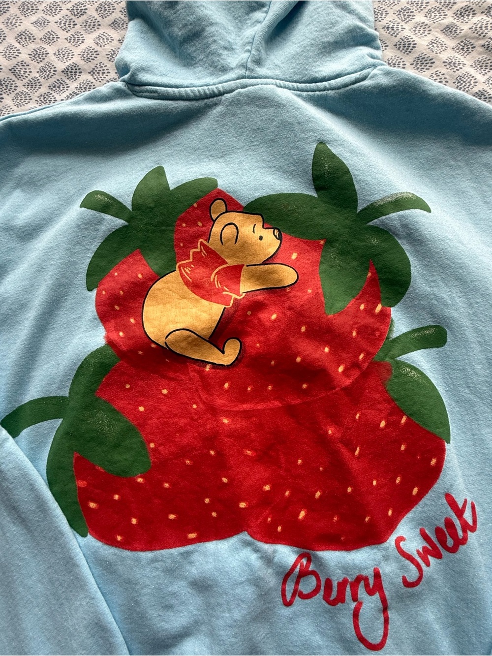 Disney Light Blue Winnie the Pooh Crewneck Hoodie -women’s - Picture 6 of 6